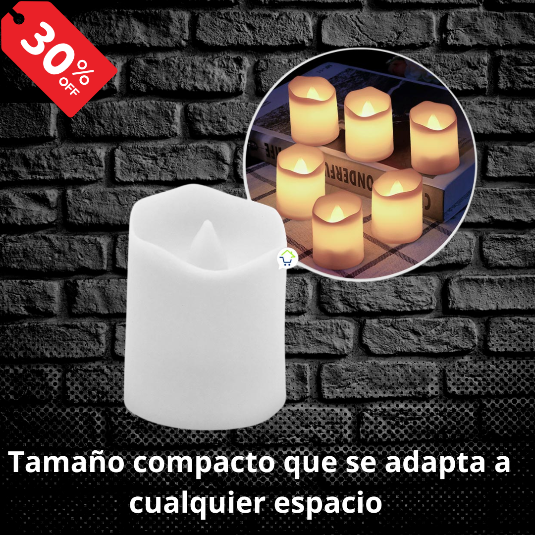 Vela Led Pequeña X6 Decorativa AK3008.