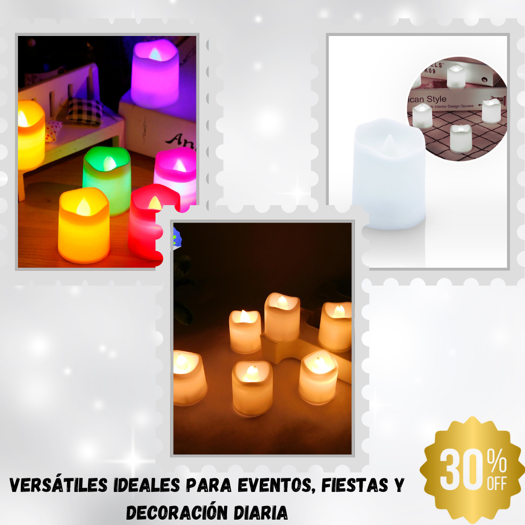 Vela Led Pequeña X6 Decorativa AK3008.