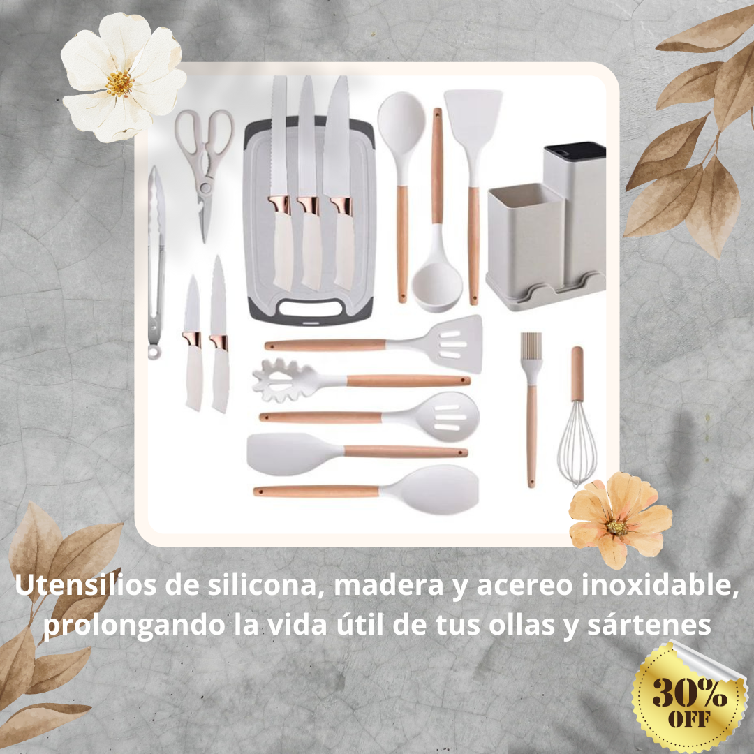Set 19 Piezas Utensilios De Cocina Premium.